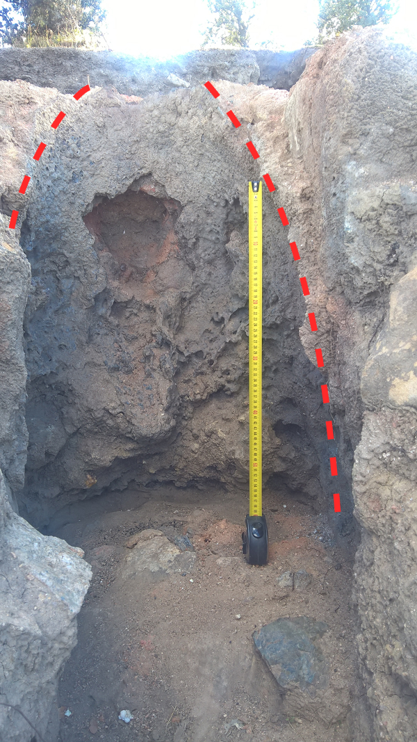 Imagen del horno 2 de la batería 2 en la que se aprecia la reducción del espacio interior con la altura